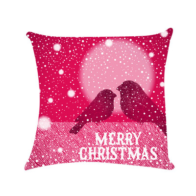 

Tailored Happy Christmas Pillow Cases Sofa Cushion Cover Home Decor Pillow Case
