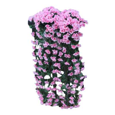 

Gobestart Hanging Flowers Artificial Violet Flower Wall Wisteria Basket Hanging Garland Vine Flowers Fake Silk Orchid