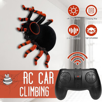 

RC Car Wall Climbing Spider Remote Control Ugly Toys Climbing Car Fun Halloween Creepy Spider Simulation Joke Scary Trick Electron