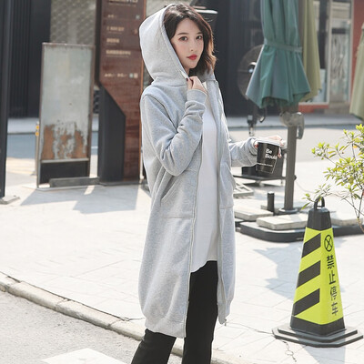 

Tailored Fashion Women Cardigan Knee Length Hooded Long Sleeve Blouse Sport Coat Overcoat