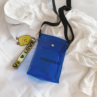 

Bag female 2019 new ins super fire summer Korean transparent jelly shoulder bag student mobile phone Messenger bag