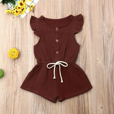 

Newborn Infant Baby Girl Clothes Ruffle Summer Romper Bodysuit Outfit Sunsuit