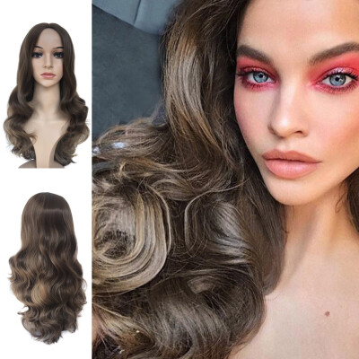 

〖Follure〗Fashion Synthetic Brown Long Curly Hair Wig Wavy Natural Hair Wigs For Women