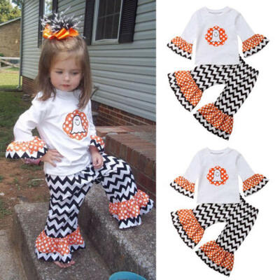 

Baby Girls Halloween Outfit Cute Ghost Long Sleeve TopsLong Pants Party Clothes