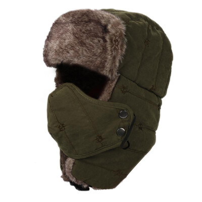 

Winter Trooper Hat Windproof Hiking Hunting Climbing Skating Trapper Hat Women Men Water Repellent Warm Hat with Mask Ear Flaps