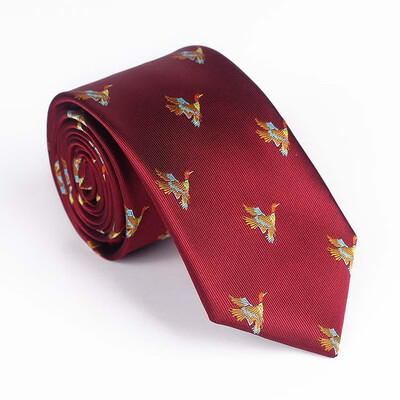 

Spot stable supply polyester bird pattern pattern one-way cutting tie mens formal business personality tie