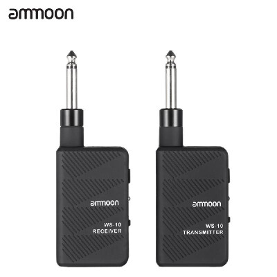 

ammoon WS-10 Digital 24Ghz Audio Wireless Electric Guitar Transmitter Receiver Set