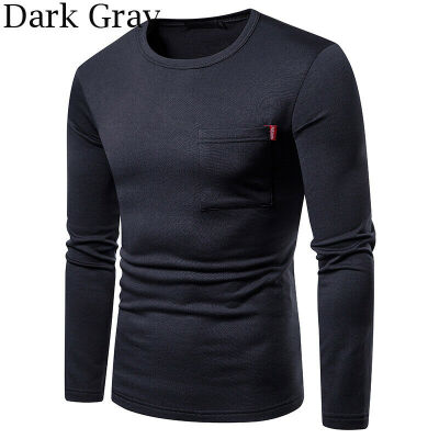 

Mens Slim Fit O Neck Long Sleeve T-Shirt Soft Plain Top Casual New -2XL Fashion