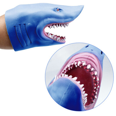

Tailored Thermoplastic rubber -hark Hand Puppet Toy Story Telling Doll Props