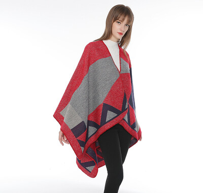 

Europe&the United States women diamond shaped mud point gradation color imitation cashmere jacquard shawl fast sale cross-border platform selling
