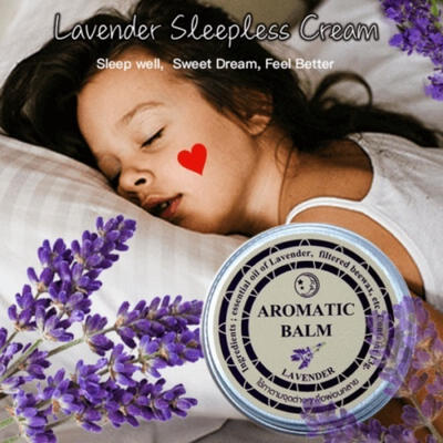 

Lavender Sleepless Cream Improve Sleep Soothe Mood Aromatic Balm Insomnia Y8