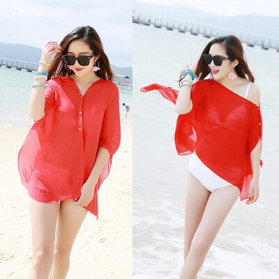 

Gobestart Women Chiffon Beach Cover up Swimsuit Kimono Cardigan Shawl Beach Wrap Cover up
