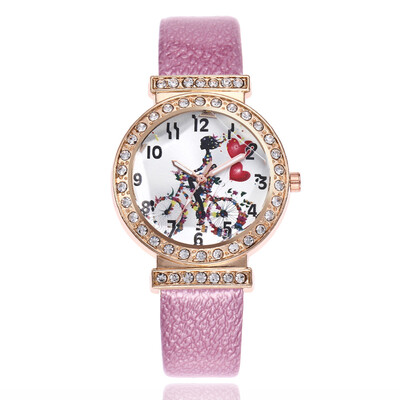 

New womens watch dial with diamond tree belt quartz watch