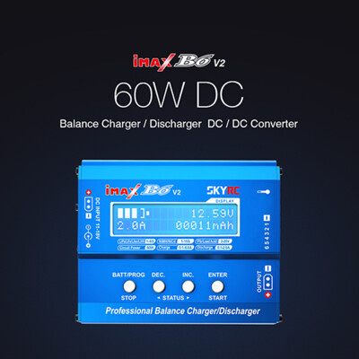 

SKYRC iMAX B6 V2 Balance Charger 60W 6A DCDC Converter Compatible with DJI Mavic Inspire Intelligent Battery NiMHNiCdLiPoLiHV