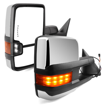

for 88-98 Chevy GMC CK Series Truck Towing Mirrors Chrome Power Signal Backup