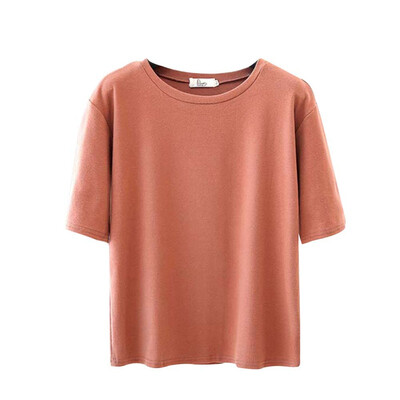 

Summer T-shirt Casual Lady Top Tees Female Brand Clothing T Shirt Solid Top