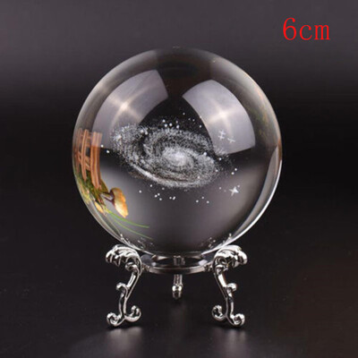 

Toponeto 3D Solar System crystal ball Engraved Solar System Miniature Planets Model