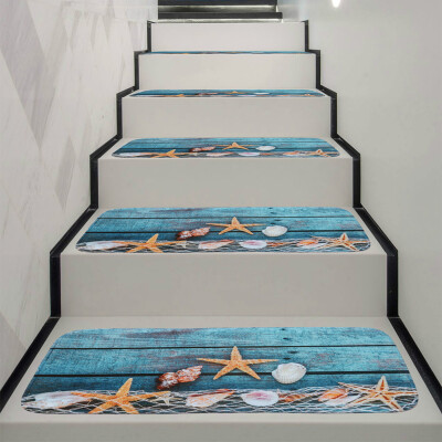 

Toponeto 1Set StepBasic Non-Slip Coral Fleece Resistant Carpet Stair Mat