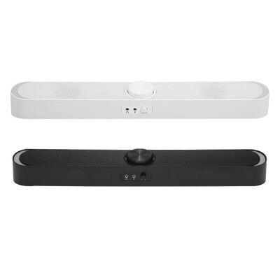 

SADA V-198 USB Powered Sound Bar Computer Speakers with LED Lights 35mm Audio Mic Plug Wired Soundbar Speaker for PC Cellphone Ta