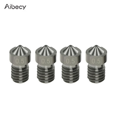 

Aibecy 4pcs Hardened Steel Nozzles V6 Nozzles 06mm for 175mm Filament for 3D Printer Parts