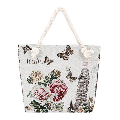 

Casual Women Girls Animal Printed Shoulder Handbags Canvas Shopping Totes