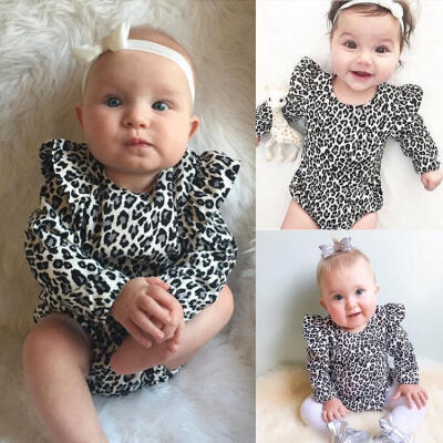 

Leopard Newborn 6 12 18 24 Months Romper Baby Girls Bodysuit Babygrows Outfits