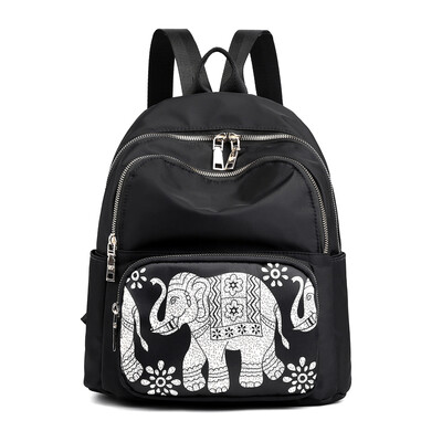 

Nylon Oxford cloth backpack womens small bag tide portable multi-compartment backpack ethnic travel backpack