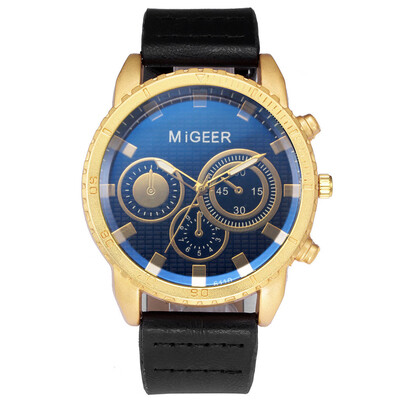 

Gobestart MIGEER High-End Fashion Mens Stainless Steel Watch Analog Alloy Quartz Watch