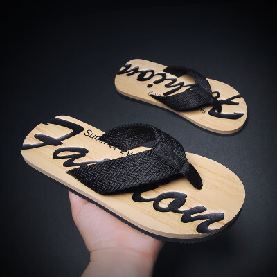 

Flip-flops summer new Korean version of the trend personality mens beach male drag sandals&slippers students folder toe slippers