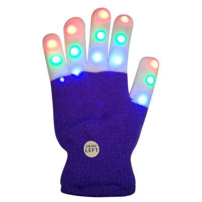 

1pc Halloween Children LED Gloves Keep Warm Gloves LED Gloves 7 Light Modes Finger Light Finger Toys Party Supplies