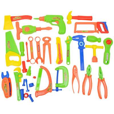 

YIWULA33PC New Plastic Building Tool Kits Set Kids Diy Construction Educational Toys