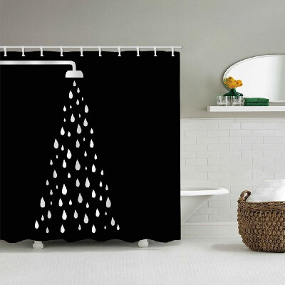 

Shower Curtain Waterproof Polyester Fabric Bath Curtains 12 Grommet Holes Bathroom Curtains for Bathtub Showers