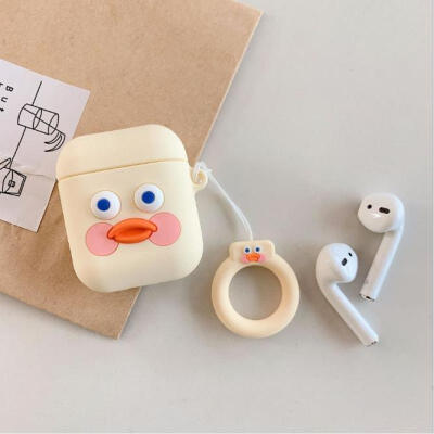 

Cute Soft Silicone Case Cartoon Protective Cover Wireless Bluetooth Headset Cases With Lanyard For AirPods