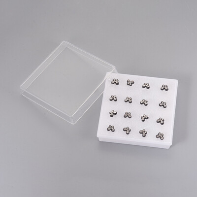 

Rhinestone Stud Earrings with Ear Nuts Plastic Findings Butterfly Black Crystal 5x6x2mm Pin 1mm 8pairsbox