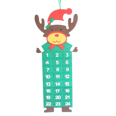 

Siaonvr Christmas Advent Calendar & Pockets Felt Kids Wall Hanging Countdown Decors
