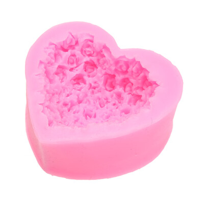 

Love Heart Rose Die Mold Bake Cake Chocolate Handmade Soap DIY Silica Gel