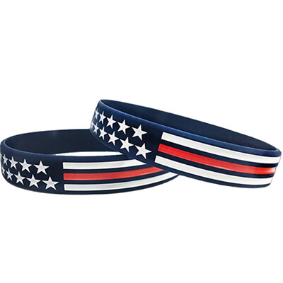 

Thin Blue Line American Flag Bracelet
