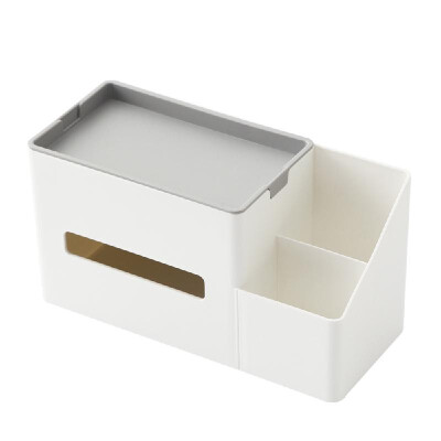 

Desktop Storage Box Home Use Tissue Organizer Multi-Functional Telecontrol Container Simple Storage Case