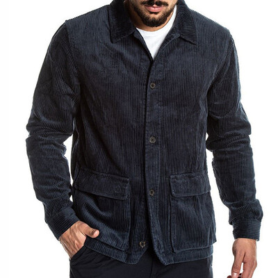 

Autumn Winter Men Casual Lapel Single Breasted Long Sleeve Pocket Jacket Coats