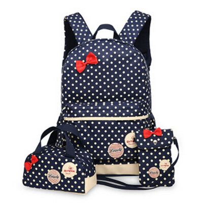 

3 PcsSet New waterproof Girl School Bags For Teenagers backpack women shoulder bags