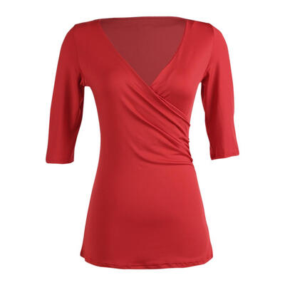 

Summer Sexy Off Shoulder Deep V-Neck Women Blouses Bodycon Elastic Tops