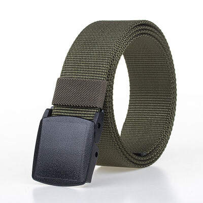 

Men&Women belt high quality solid color Nylon Plastic buckle Men belt outdoor casual cowboy pants belt