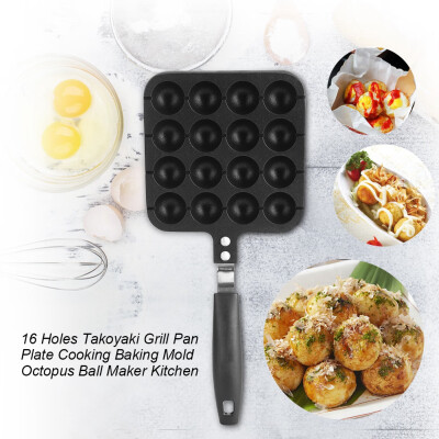 

Greensen 16 Holes Takoyaki Grill Pan Octopus Ball Plate Home Cooking Baking Tools Kitchen Accessories