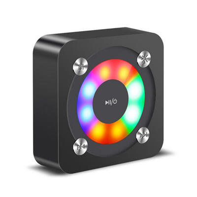 

A9 Portable Mini Square Bluetooth Wireless Subwoofer Speaker With Multi-Color LED Light Effect