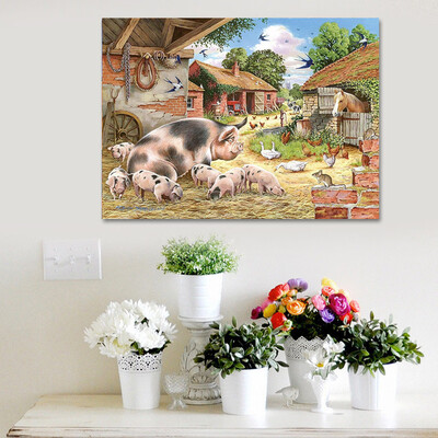 

Toponeto 5D Embroidery Paintings Rhinestone Pasted DIY Diamond Painting Cross Stitch