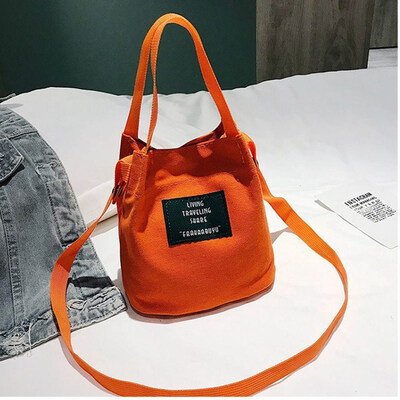 

Young Girls Small Fresh Cute Canvas Handbag Shoulder Messenger Bag Tote Purse