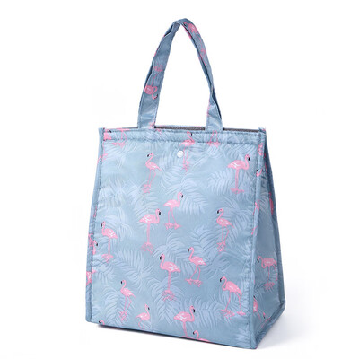 

Cute Flamingo Lunch Bag Oxford Insulated Soft Leakproof Liner Tote Bag for Picnic Boating Beach Fishing Work School