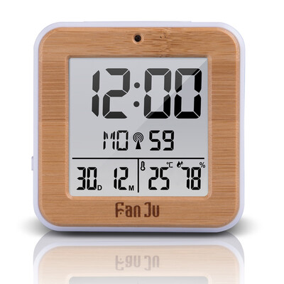 

FanJu FJ3533 LCD Digital Alarm Clock with Indoor Temperature&Humidity Dual Alarm Battery Operated Snooze Date Alarm