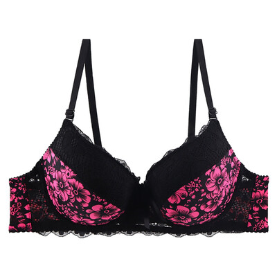 

Toponeto Fashion Sexy Gathering Ladies Bra C Cup Lace Printed Coloured Underwear Bra