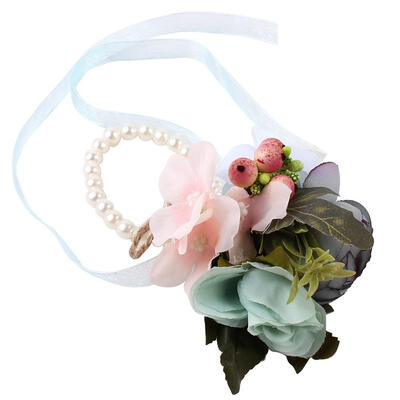 

Simulation Flower Headband Wreath Baby Girls Kids Wedding Floral Wrist Ring